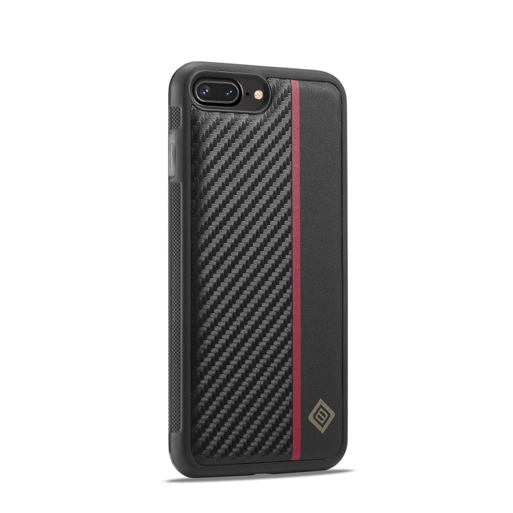 For iPhone 7 Plus / 8 Plus LC.IMEEKE 3 in 1 Carbon Fiber Texture Shockproof Phone Case(Black) - More iPhone Cases by LC.IMEEKE | Online Shopping UK | buy2fix
