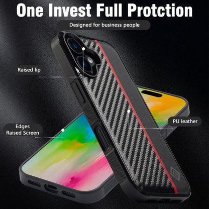 For iPhone 17 LC.IMEEKE 3 in 1 Carbon Fiber Texture Shockproof Phone Case(Black) - iPhone 17 Cases by LC.IMEEKE | Online Shopping UK | buy2fix