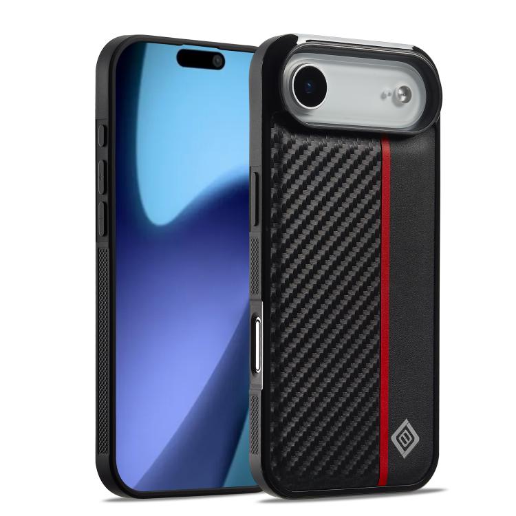 For iPhone 17 Air LC.IMEEKE 3 in 1 Carbon Fiber Texture Shockproof Phone Case(Black) - iPhone 17 Air Cases by LC.IMEEKE | Online Shopping UK | buy2fix