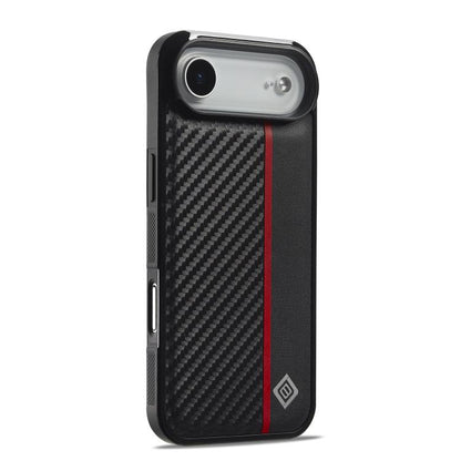 For iPhone 17 Air LC.IMEEKE 3 in 1 Carbon Fiber Texture Shockproof Phone Case(Black) - iPhone 17 Air Cases by LC.IMEEKE | Online Shopping UK | buy2fix