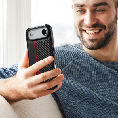 For iPhone 17 Air LC.IMEEKE 3 in 1 Carbon Fiber Texture Shockproof Phone Case(Black) - iPhone 17 Air Cases by LC.IMEEKE | Online Shopping UK | buy2fix