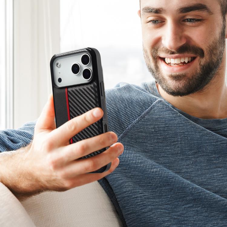 For iPhone 17 Pro Max LC.IMEEKE 3 in 1 Carbon Fiber Texture Shockproof Phone Case(Black) - iPhone 17 Pro Max Cases by LC.IMEEKE | Online Shopping UK | buy2fix