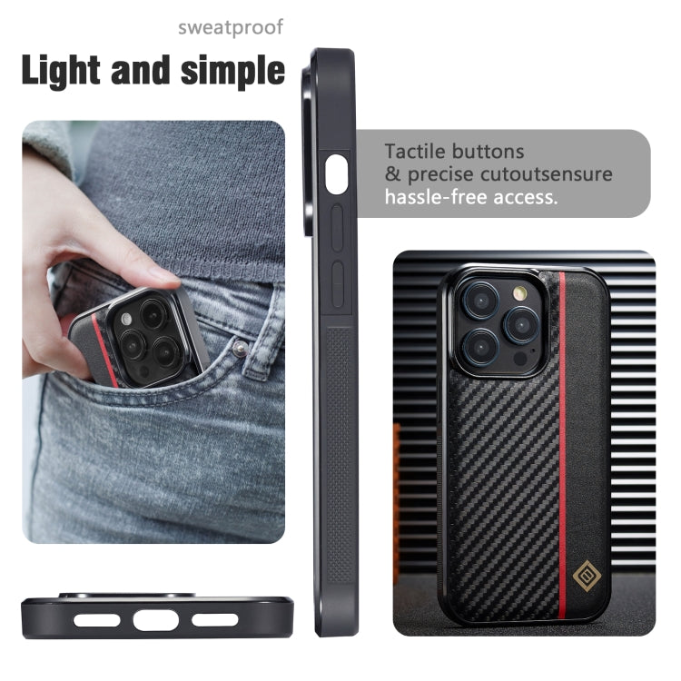 For iPhone 12 Pro Max LC.IMEEKE 3 in 1 Carbon Fiber Texture Shockproof Phone Case(Black) - iPhone 12 Pro Max Cases by LC.IMEEKE | Online Shopping UK | buy2fix