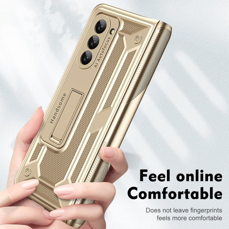 For Samsung Galaxy Z Fold5 integrated Shockproof Phone Case with Hinge(Gold) - Galaxy Z Fold5 Cases by buy2fix | Online Shopping UK | buy2fix