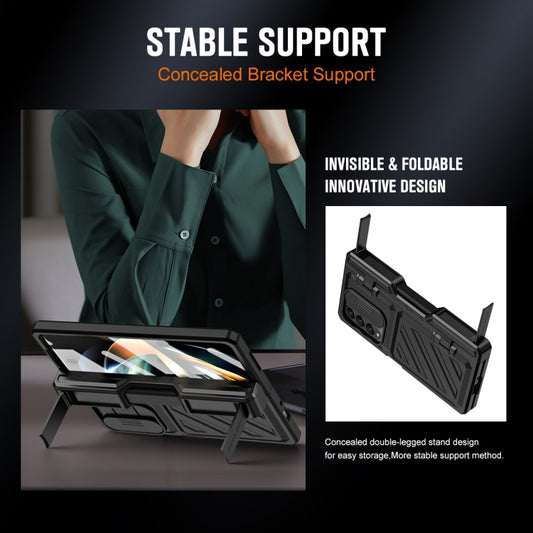 For Samsung Galaxy Z Fold4 TPU + PC Integrated All-inclusive Shockproof Phone Case with Pen(Black) - Galaxy Z Fold4 5G Cases by buy2fix | Online Shopping UK | buy2fix