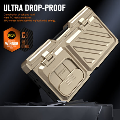 For Samsung Galaxy Z Fold4 TPU + PC Integrated All-inclusive Shockproof Phone Case with Pen(Gold) - Galaxy Z Fold4 5G Cases by buy2fix | Online Shopping UK | buy2fix