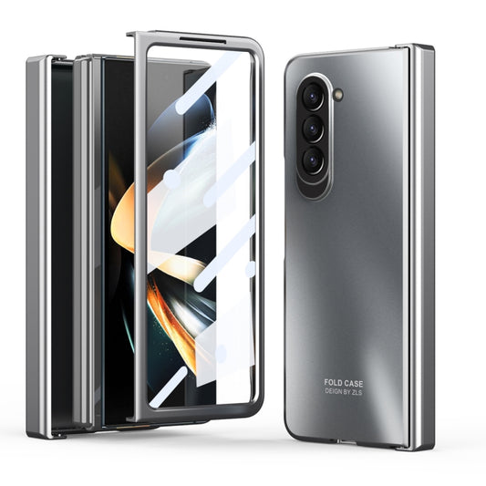 For Samsung Galaxy Z Fold5 Integrated Electroplating Folding All-inclusive Phone Case(Silver) - Galaxy Z Fold5 Cases by buy2fix | Online Shopping UK | buy2fix