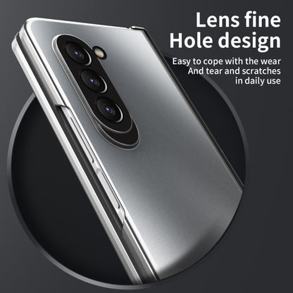 For Samsung Galaxy Z Fold5 Integrated Electroplating Folding All-inclusive Phone Case(Silver) - Galaxy Z Fold5 Cases by buy2fix | Online Shopping UK | buy2fix
