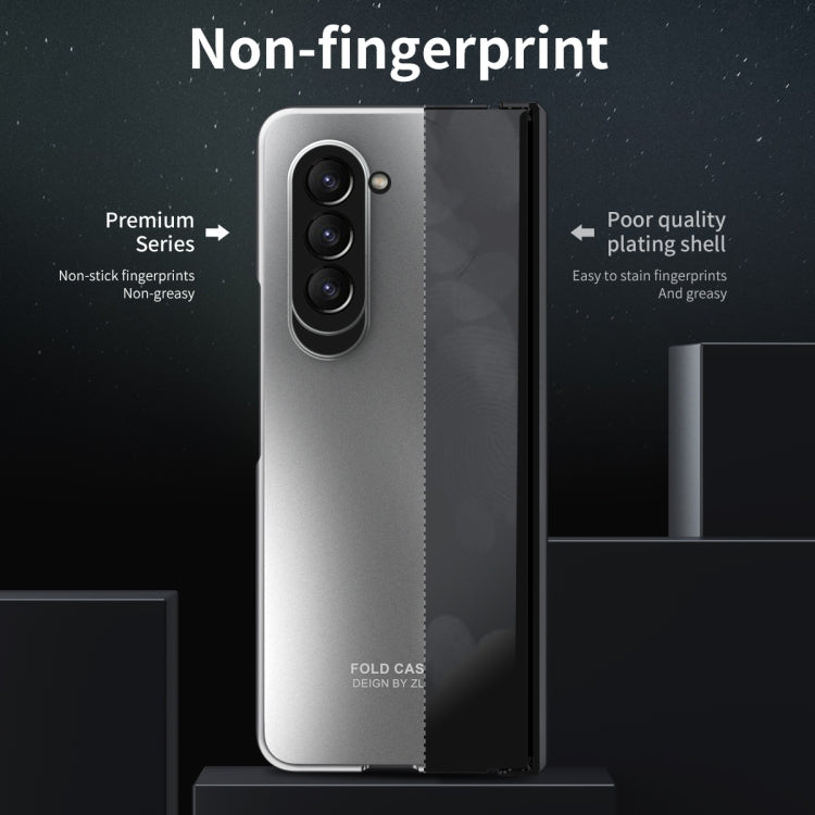 For Samsung Galaxy Z Fold5 Integrated Electroplating Folding All-inclusive Phone Case(Silver) - Galaxy Z Fold5 Cases by buy2fix | Online Shopping UK | buy2fix