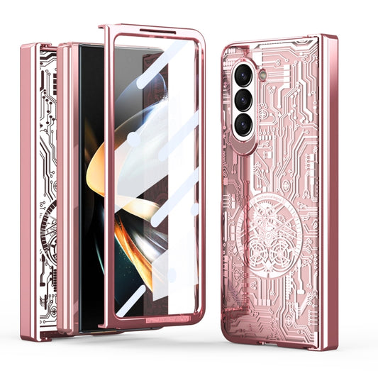 For Samsung Galaxy Z Fold5 Mechanical Legend Integrated Electroplating All-inclusive Phone Case(Rose Gold) - Galaxy Z Fold5 Cases by buy2fix | Online Shopping UK | buy2fix