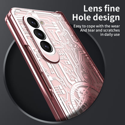 For Samsung Galaxy Z Fold5 Mechanical Legend Integrated Electroplating All-inclusive Phone Case(Rose Gold) - Galaxy Z Fold5 Cases by buy2fix | Online Shopping UK | buy2fix