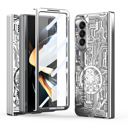 For Samsung Galaxy Z Fold5 Mechanical Legend Integrated Electroplating All-inclusive Phone Case(Silver) - Galaxy Z Fold5 Cases by buy2fix | Online Shopping UK | buy2fix