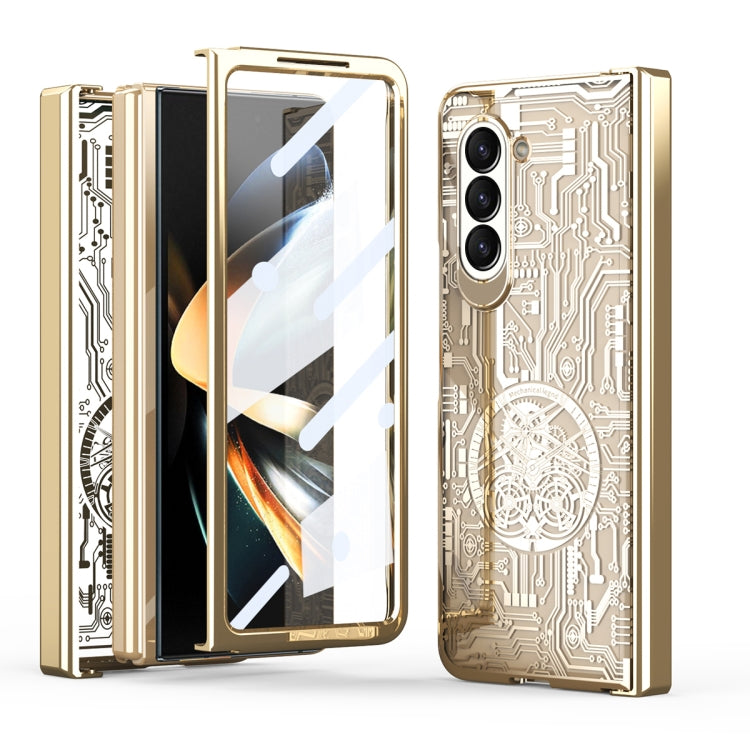 For Samsung Galaxy Z Fold5 Mechanical Legend Integrated Electroplating All-inclusive Phone Case(Champagne Gold) - Galaxy Z Fold5 Cases by buy2fix | Online Shopping UK | buy2fix