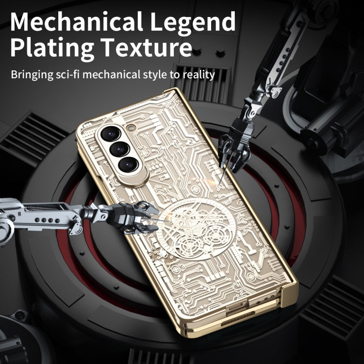 For Samsung Galaxy Z Fold5 Mechanical Legend Integrated Electroplating All-inclusive Phone Case(Champagne Gold) - Galaxy Z Fold5 Cases by buy2fix | Online Shopping UK | buy2fix
