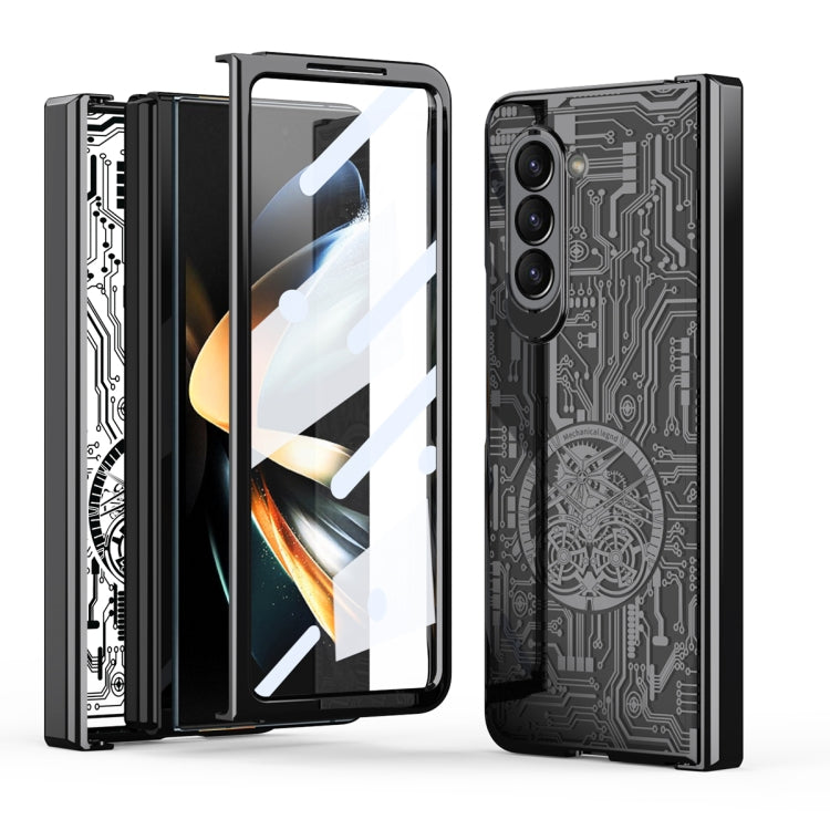 For Samsung Galaxy Z Fold5 Mechanical Legend Integrated Electroplating All-inclusive Phone Case(Black) - Galaxy Z Fold5 Cases by buy2fix | Online Shopping UK | buy2fix