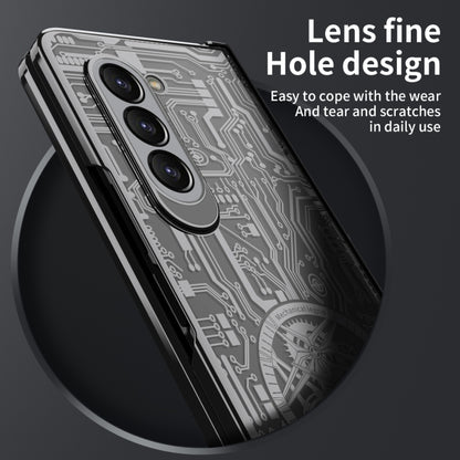 For Samsung Galaxy Z Fold5 Mechanical Legend Integrated Electroplating All-inclusive Phone Case(Black) - Galaxy Z Fold5 Cases by buy2fix | Online Shopping UK | buy2fix