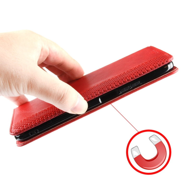 For Blackview Oscal C70 Magnetic Buckle Retro Texture Leather Phone Case(Red) - More Brand by buy2fix | Online Shopping UK | buy2fix