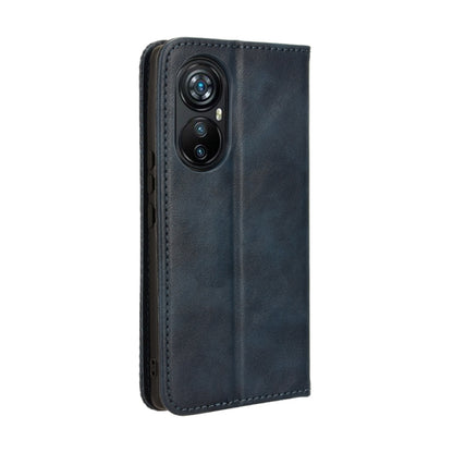 For Blackview A200 Pro Magnetic Buckle Retro Texture Leather Phone Case(Blue) - More Brand by buy2fix | Online Shopping UK | buy2fix