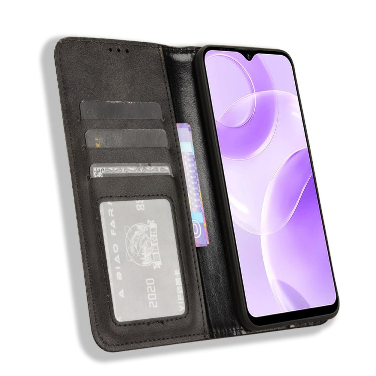 For Ulefone Note 15 Magnetic Buckle Retro Texture Leather Phone Case(Black) by buy2fix