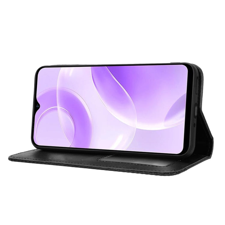 For Ulefone Note 15 Magnetic Buckle Retro Texture Leather Phone Case(Black) by buy2fix