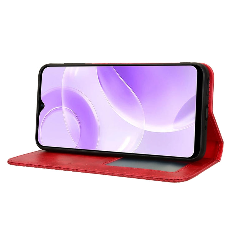 For Ulefone Note 15 Magnetic Buckle Retro Texture Leather Phone Case(Red) by buy2fix