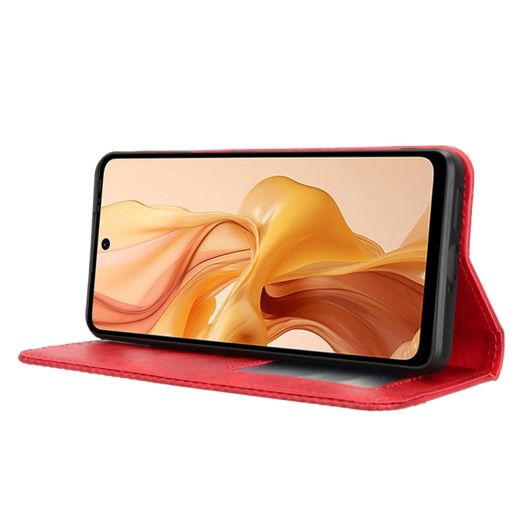 For Ulefone Note 18 Ultra Magnetic Buckle Retro Texture Leather Phone Case(Red) by buy2fix
