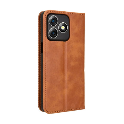 For Ulefone Note 18 Ultra Magnetic Buckle Retro Texture Leather Phone Case(Brown) by buy2fix