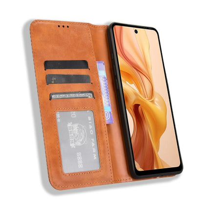 For Ulefone Note 18 Ultra Magnetic Buckle Retro Texture Leather Phone Case(Brown) by buy2fix