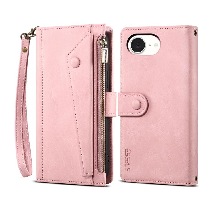 For iPhone 16e ESEBLE Retro Frosted RFID Flip Leather Phone Case(Rose Gold) - iPhone 16e Cases by ESEBLE | Online Shopping UK | buy2fix