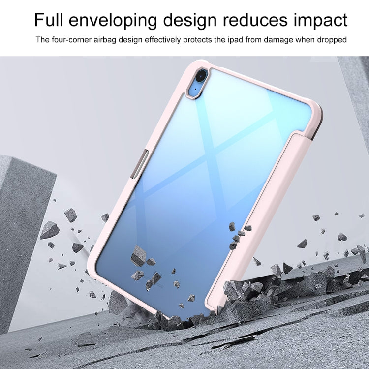 For iPad 2025 / 2022 3-Fold Holder Armor Smart Leather Tablet Case(Pink) by buy2fix