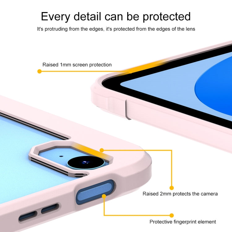 For iPad 2025 / 2022 3-Fold Holder Armor Smart Leather Tablet Case(Pink) by buy2fix