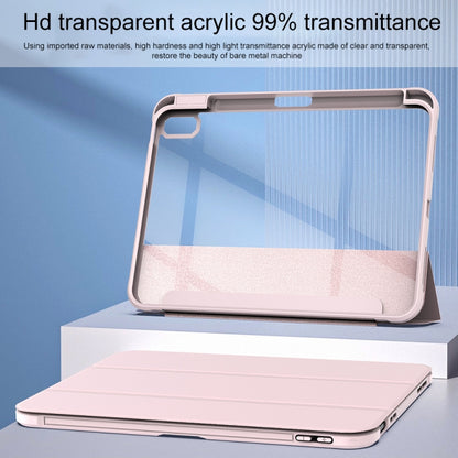 For iPad 2025 / 2022 3-Fold Holder Armor Smart Leather Tablet Case(Pink) by buy2fix