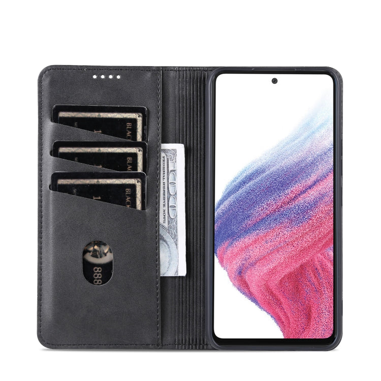 For Samsung Galaxy S23 FE 5G AZNS Magnetic Calf Texture Flip Leather Phone Case(Black) - Galaxy S23 FE 5G Cases by AZNS | Online Shopping UK | buy2fix