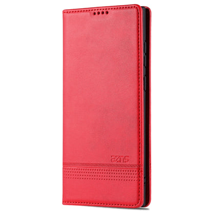 For Samsung Galaxy S24 Ultra 5G AZNS Magnetic Calf Texture Flip Leather Phone Case(Red) - Galaxy S24 Ultra 5G Cases by AZNS | Online Shopping UK | buy2fix