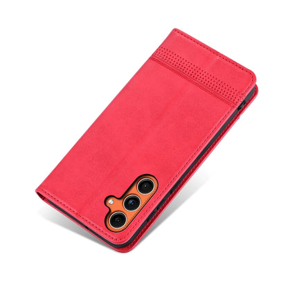 For Samsung Galaxy C55/M55 AZNS Magnetic Calf Texture Flip Leather Phone Case(Red) - Galaxy Phone Cases by AZNS | Online Shopping UK | buy2fix