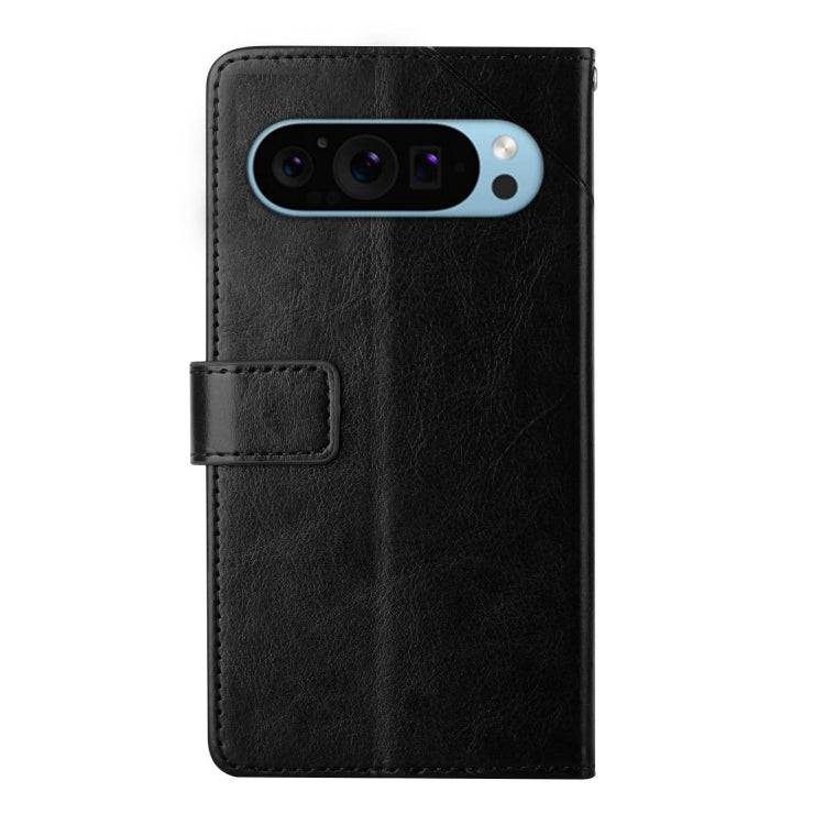 For Google Pixel 9 Pro XL Y-shaped Pattern Flip Leather Phone Case(Black) by buy2fix