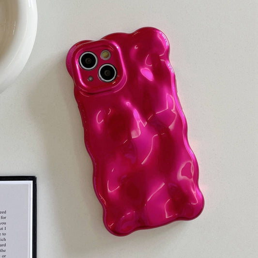 For iPhone 16 Pro Max Wave Bubbles TPU Phone Case(Red) by buy2fix