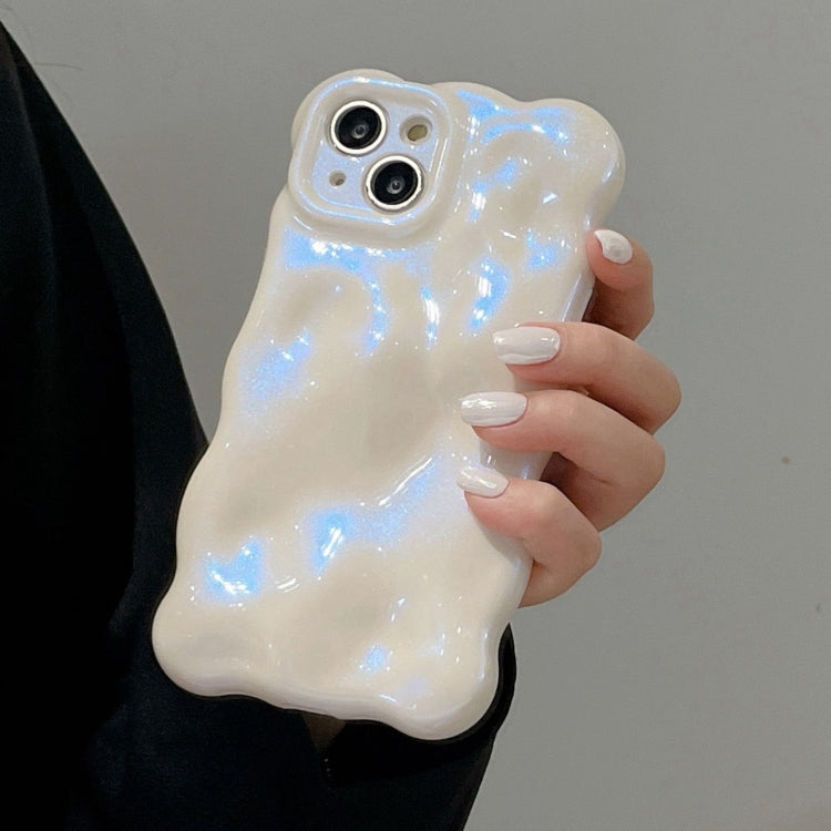 For iPhone 16 Pro Wave Bubbles TPU Phone Case(Glitter Blue) - iPhone 16 Pro Cases by buy2fix | Online Shopping UK | buy2fix