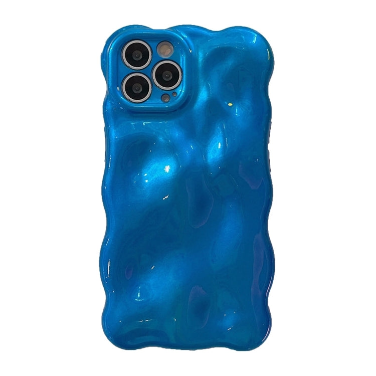 For iPhone 16 Pro Wave Bubbles TPU Phone Case(Blue) - iPhone 16 Pro Cases by buy2fix | Online Shopping UK | buy2fix