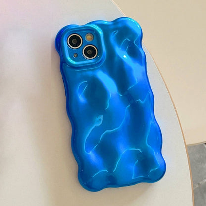 For iPhone 16 Pro Wave Bubbles TPU Phone Case(Blue) - iPhone 16 Pro Cases by buy2fix | Online Shopping UK | buy2fix