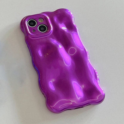 For iPhone 16 Pro Wave Bubbles TPU Phone Case(Purple) - iPhone 16 Pro Cases by buy2fix | Online Shopping UK | buy2fix