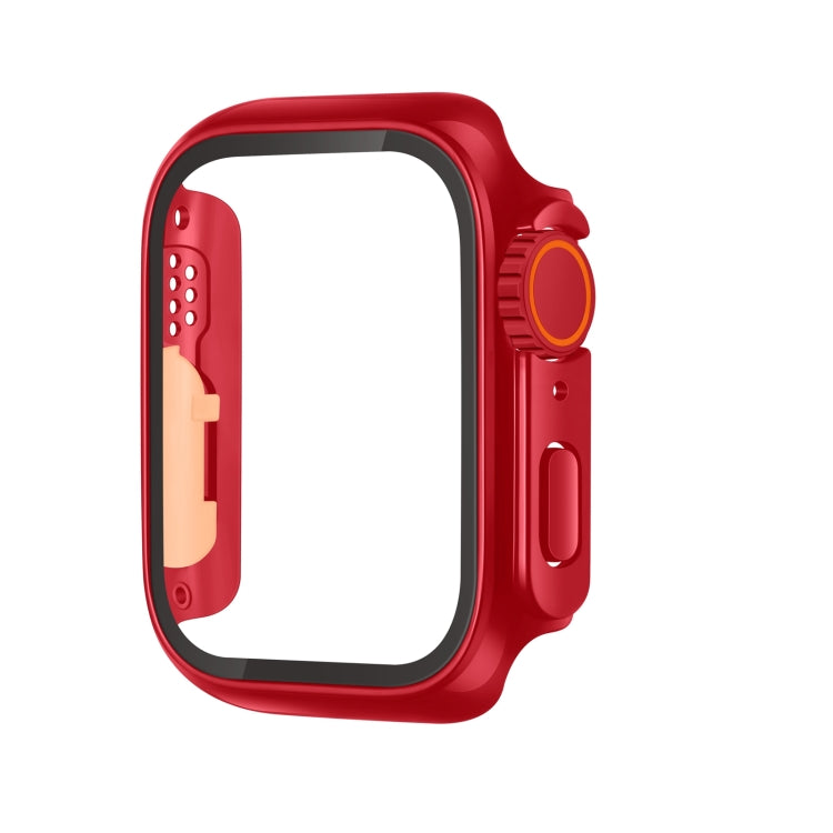 For Apple Watch Series 6 / 5 / 4 / SE 40mm Tempered Film Hybrid PC Integrated Watch Case(Red) by buy2fix
