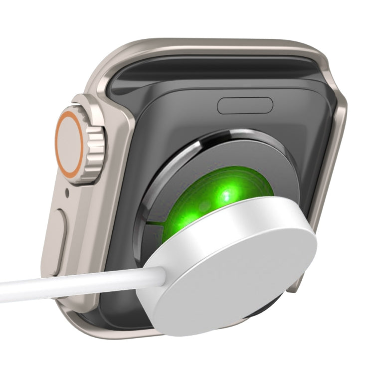 For Apple Watch Series 9 / 8 / 7 41mm Tempered Film Hybrid PC Integrated Watch Case(Green Orange) by buy2fix