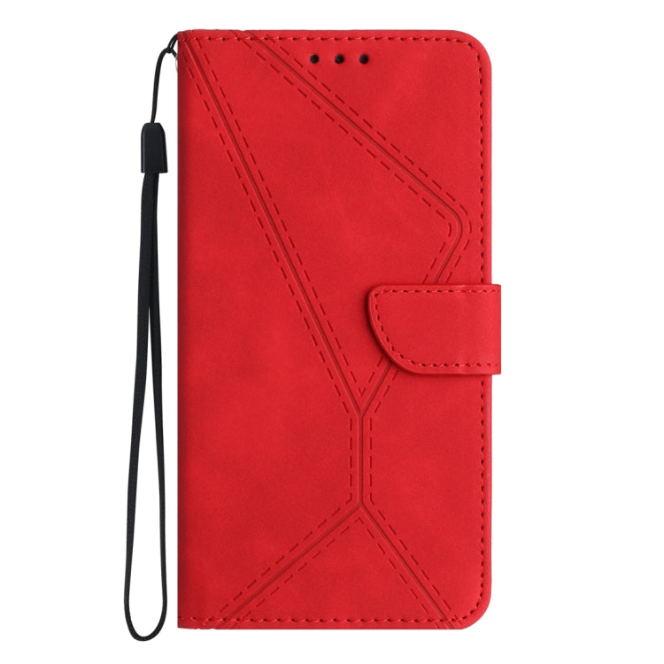 For Samsung Galaxy A25 5G Stitching Embossed Leather Phone Case(Red) - Galaxy Phone Cases by buy2fix | Online Shopping UK | buy2fix