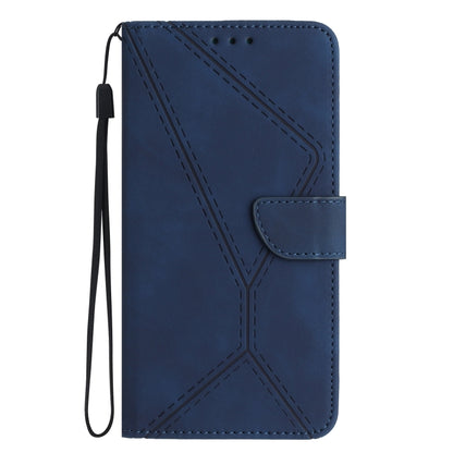 For Samsung Galaxy M34 5G Stitching Embossed Leather Phone Case(Blue) - Galaxy Phone Cases by buy2fix | Online Shopping UK | buy2fix