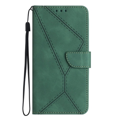 For Samsung Galaxy A15 Stitching Embossed Leather Phone Case(Green) - Galaxy Phone Cases by buy2fix | Online Shopping UK | buy2fix