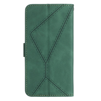 For Samsung Galaxy S24 5G Stitching Embossed Leather Phone Case(Green) - Galaxy S24 5G Cases by buy2fix | Online Shopping UK | buy2fix