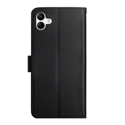 For Samsung Galaxy A05 HT02 Genuine Leather Fingerprint-proof Flip Phone Case(Black) - Galaxy Phone Cases by buy2fix | Online Shopping UK | buy2fix