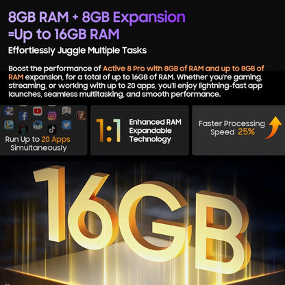 Blackview Active 8 Pro 4G Rugged Tablet, 10.36 inch 8GB+256GB Android 13 MT6789 Octa Core Support Dual SIM, Global Version with Google Play, EU Plug(Orange) by Blackview