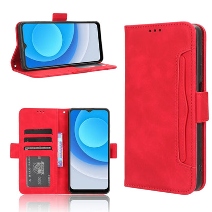 For Blackview A53 / A53 Pro Skin Feel Calf Texture Card Slots Leather Phone Case(Red) - More Brand by buy2fix | Online Shopping UK | buy2fix